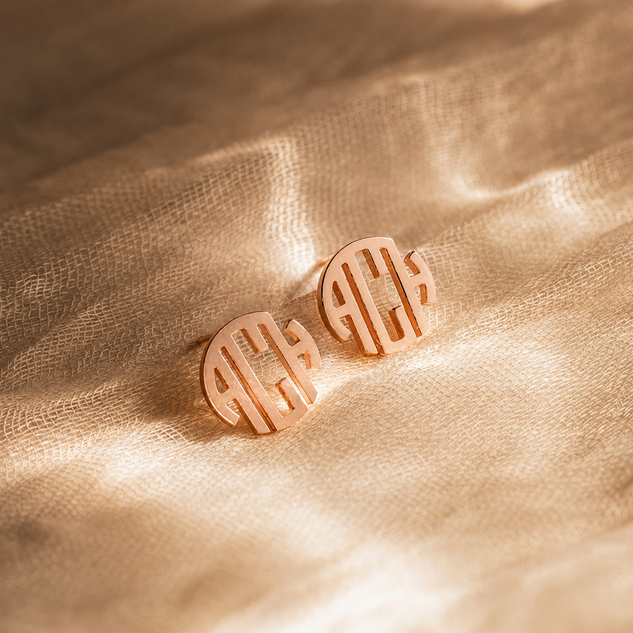 Rose gold earrings